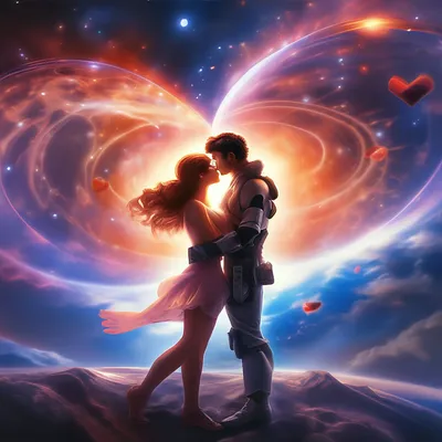 Космическая любовь на расстоянии …» — создано в Шедевруме