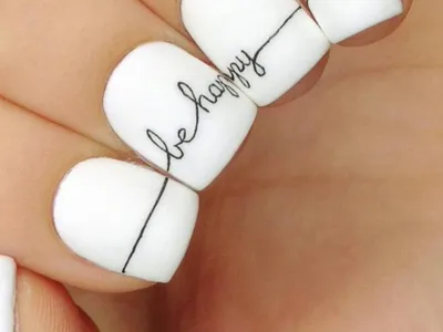 24 шт./корт. Накладные ногти с полным покрытием прижмите ногти с надписью  «Френч» съемные миндальные накладные ногти с дизайном | AliExpress