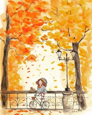 Осенний блюз, рисунок карандашом, …» — создано в Шедевруме