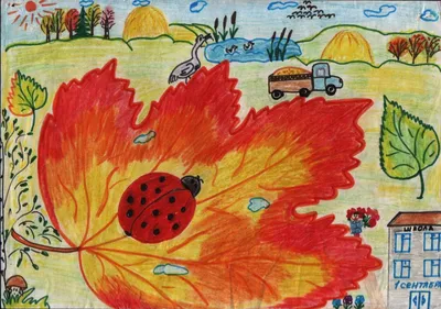 Осень рисунок для детей. Девушка осень рисунок. Осень рисунок красками.  Карандаши и краски. - YouTube