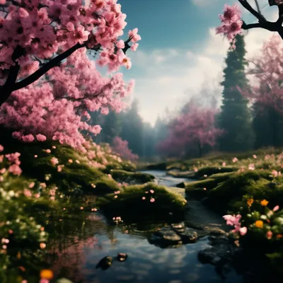 Весна: природа пробуждается» — создано в Шедевруме