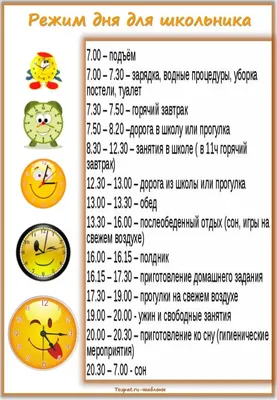 Режим дня - основа здорового образа жизни! | ВКонтакте
