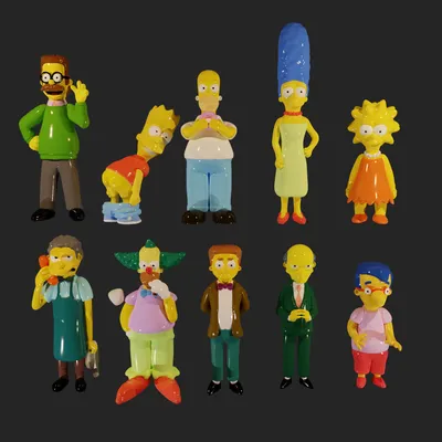 Иллюстрация Портрет семьи в стиле Симпсонов в стиле персонажи |