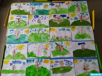 Детские рисунки красота весны - 55 фото