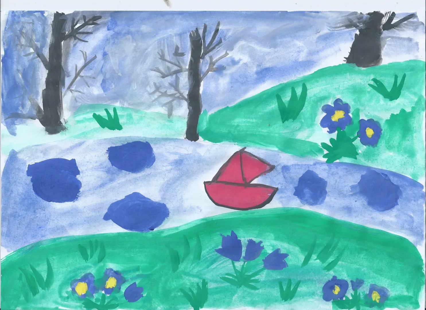 Нарисуй картинку про весну. Рисунок на весеннюю тему. Весенние рисунки для детей.
