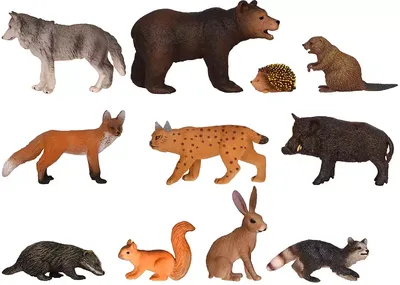 Набор из 10 резиновых диких животных (id 86217638), купить в Казахстане,  цена на Satu.kz