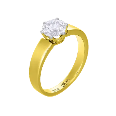 Обручальное кольцо из белого и желтого золота с бриллиантом | Русское Золото  585, Серебро 925 в Германии