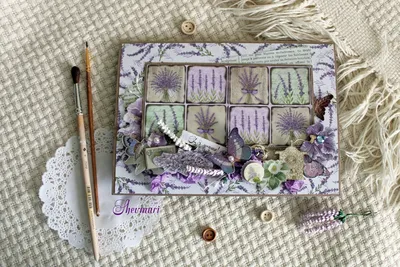 Pin by Kira Ogne on Лавандовое, прованс | Decoupage vintage, Lavender  crafts, Vintage cards