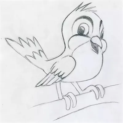 Рисунок карандашом для срисовки легкие птицы - 59 фото