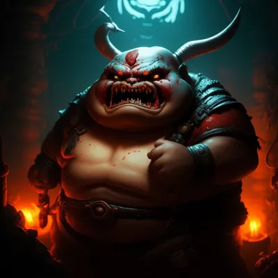 Draw the character pudge from dota 2 only in more detail on Craiyon