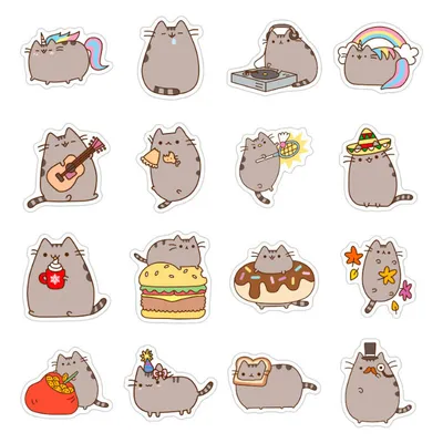 Классные печеньки с котом Пушином с разной едой в лапках - YouLoveIt.ru
