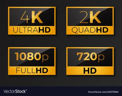 8K Ultra HD, 4K UHD, Quad HD, Full HD vector resolution presentation Stock  Vector | Adobe Stock