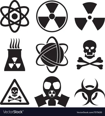 Значок радиации, знак радиации, черно…» — создано в Шедевруме