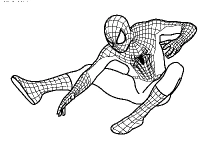 Раскраска Человек паук распечатать или скачать