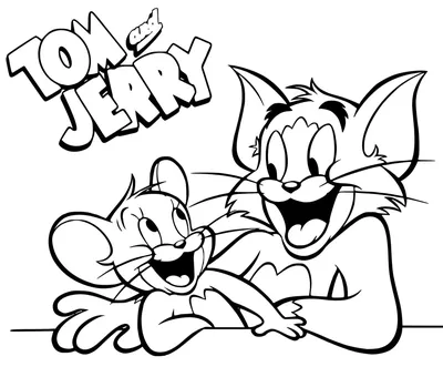 Мультфильм Том и Джерри — раскраска для детей. Распечатать бесплатно.