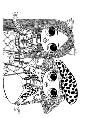 Раскраска ЛОЛ Luxe серия 2 (Леди Золото) | Раскраски ЛОЛ. Раскраски кукол  ЛОЛ для девочек (Coloring L.O.L doll surprise)