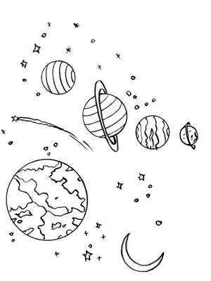 Раскраски о космосе для 3 лет (52 фото) » рисунки для срисовки на  Газ-квас.ком