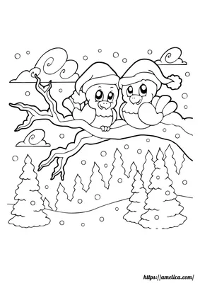 Картинки раскраски на тему зима фотографии