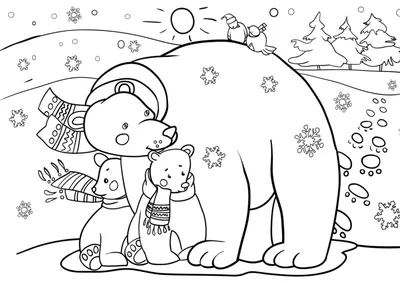 Раскраска. Раскраски для детей на тему зима, новый год, дед мороз, мальчик,  подарки