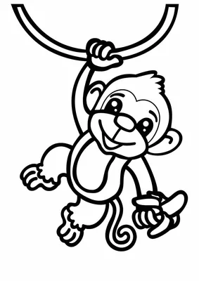 Картинка для срисовки обезьянка (29 шт)