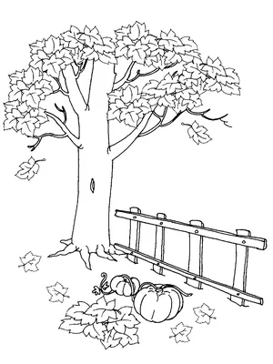 Рисунок Осенние деревья №131666 - «Осенняя пора - очей очарованье...»  (16.01.2024 - 16:20)