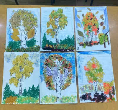 Рисунок Осенние деревья №132938 - «Осенняя пора - очей очарованье...»  (09.12.2023 - 13:46)