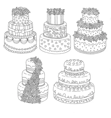 Торт для книжка-раскраски иллюстрация штока. иллюстрации насчитывающей торт  - 92338105