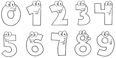 Раскраска Учим цифру 3-три распечатать или скачать