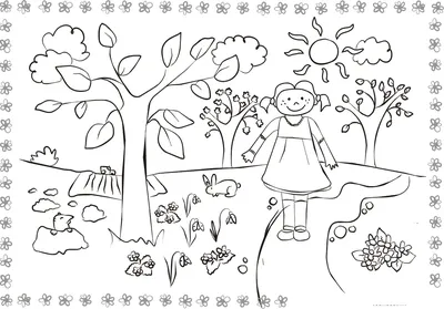 Картинки весна детские раскраски (65 фото) » Картинки и статусы про  окружающий мир вокруг
