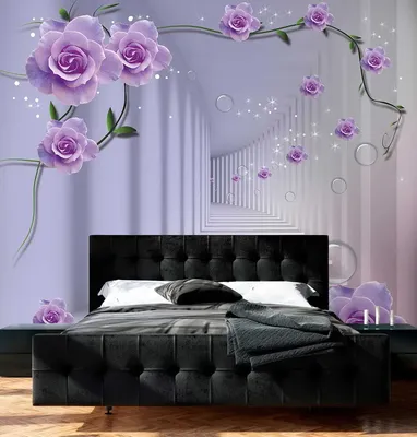 Расширяющие пространство фото обои 3д для зала цветы 368x254 см Ветки  бело-синих орхидей на темном фоне (ID#817109593), цена: 1400 ₴, купить на  Prom.ua