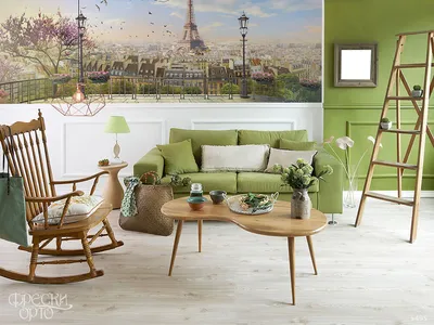 Фотообои для гостиной с видом на остров расширяющие пространство в  интерьере Купить в Москве | Магазин Узоры на Стене