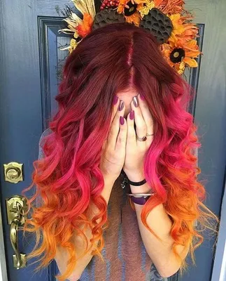 Цветное окрашивание волос. 20 ярких фото | Dyed hair, Pretty hairstyles,  Cool hair color