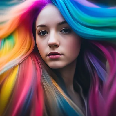 Парик Единорог разноцветный длинный волнистые из искусственных волос  карнавальный (ID#133785409), цена: 35 руб., купить на Deal.by