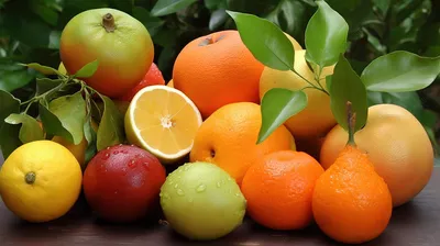 Много разных фруктов и овощей на столе :: Стоковая фотография :: Pixel-Shot  Studio