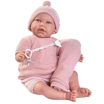 Купить кукла Antonio Juan Реборн младенец Нурия в розовом, 52 см, цены на  Мегамаркет