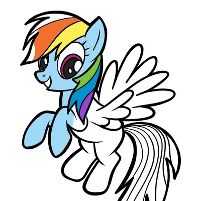 How to Draw Rainbow Dash easy, My Little Pony