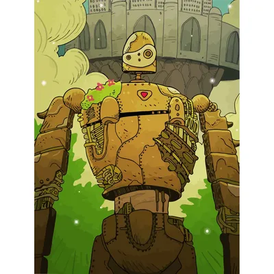 Картина по номерам на холсте Аниме небесный замок лапута робот - 1 30 х 40  - купить с доставкой по выгодным ценам в интернет-магазине OZON (249298948)