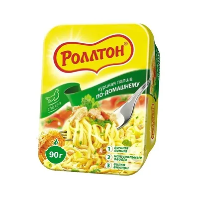 Homemade Chicken noodles Rollton, tray, 90g Buy for 0 roubles wholesale,  cheap - B2BTRADE