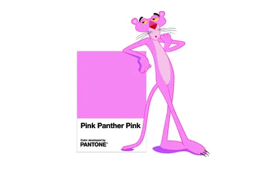 Pink Panther (white background)\" Sticker by MentaLee | Redbubble