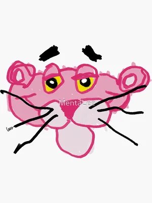 Pink panther love heart Art Print by KCFI | Society6