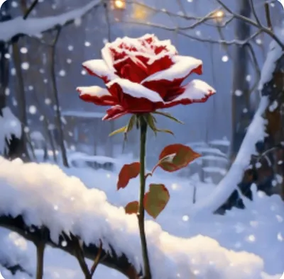 Розы в снегу, артикул: 333012612, с доставкой в город Волгоград