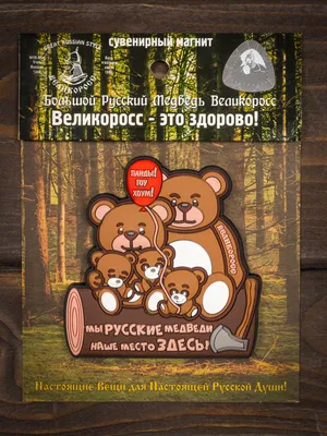 Купить нашивку русский медведь в шапке ушанке со звездой