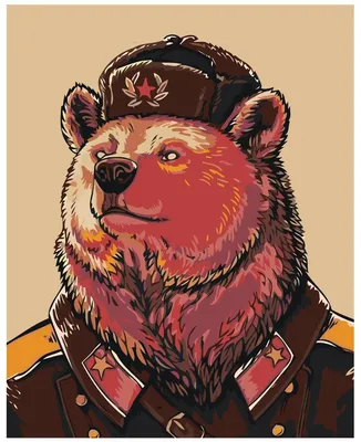 Картина на холсте для интерьера - Россия СВО шеврон z, русский медведь,  военный камуфляж 30х40 см - купить по низкой цене в интернет-магазине OZON  (1091860378)