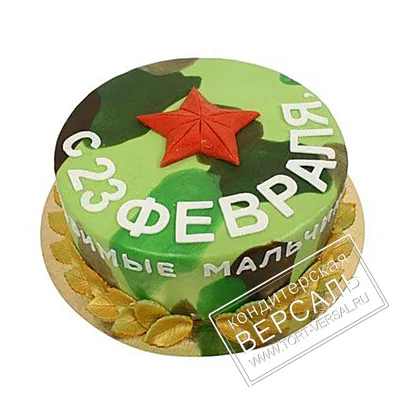 Торт на для мужчины на 23 февраля | Капкеечная в Москве