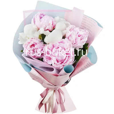 Букет пионы с розами купить | Доставка цветов Москва | Интернет-магазин  dakotaflora.com