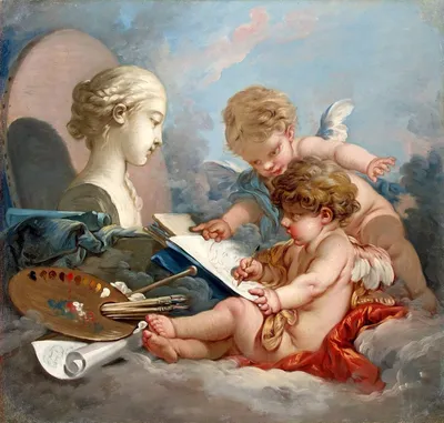 Амуры (аллегории живописи), Франсуа Буше — описание картины