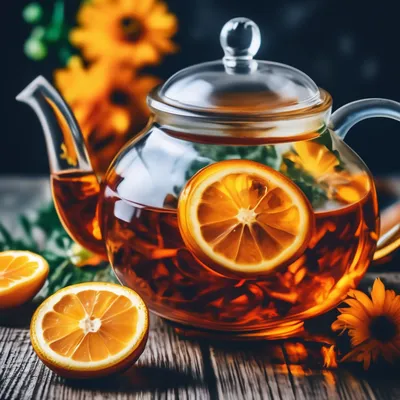 чашка зеленого чая с желтыми цветами. полезный противовоспалительный  травяной чай из лекарственных растений в стеклянной чашке на Стоковое  Изображение - изображение насчитывающей горяче, алтернативы: 215812027