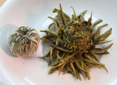 Настоящий связанный чай цветок Marynel Зеленый Жасминовый Китай - Панда.  Продукты из Китая и Азии