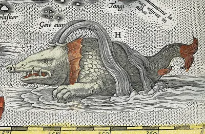 10 старинных карт мира с морскими чудовищами из разных уголков планеты