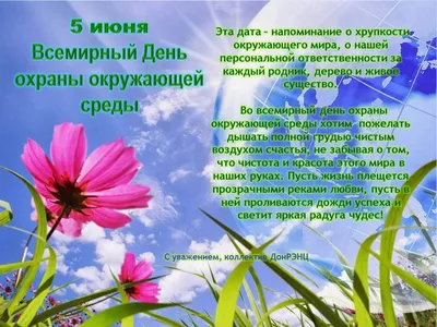 Поздравляем со Всемирным днём охраны окружающей среды, Всероссийским Днём  эколога! — Объединённая дирекция заповедника «Саяно-Шушенский» и  национального парка «Шушенский бор»